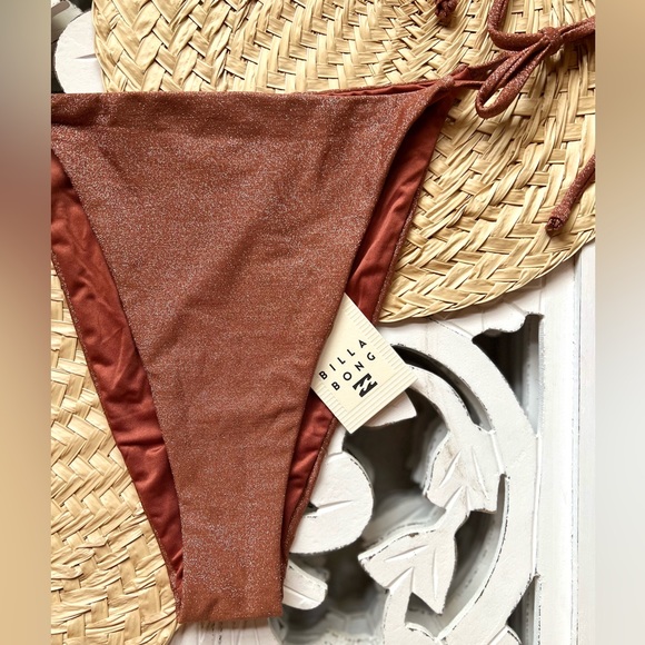 🌟🌟 BILLABONG 🌟🌟 Starry Eyes Side-Tie Havana Bikini Bottoms - Picture 1 of 12